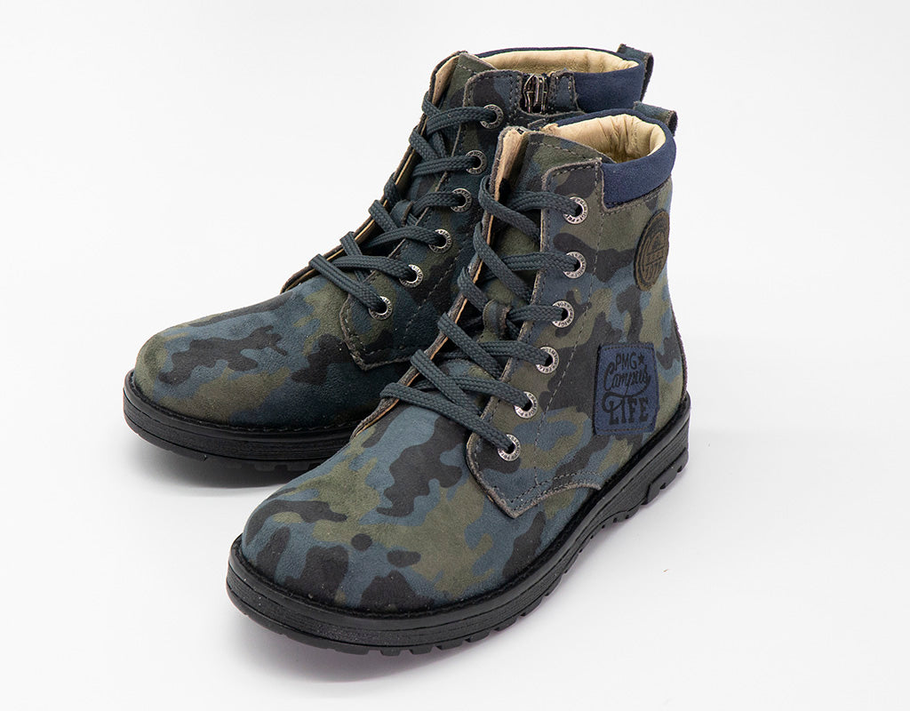 Anfibio in pelle camouflage con zip PRIMIGI