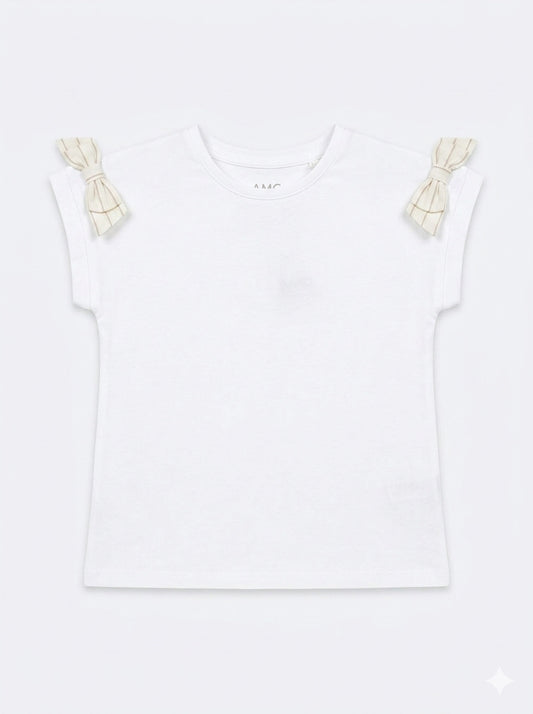 T-shirt con fiocchetti art.BX2526-1002 EMC