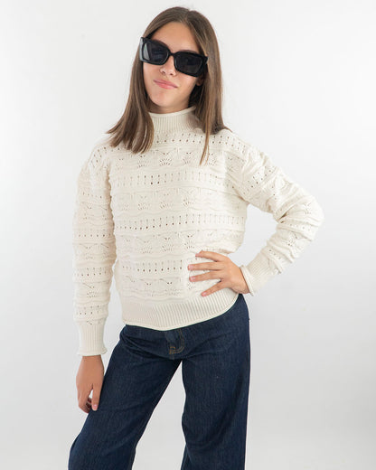 Maglione traforato con collo alto GUESS