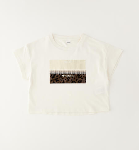 T- shirt con stampa e borchie art.4G833-115 I DO