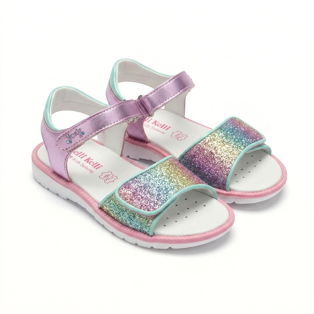 Sandali glitterati in pelle art.1385199 PRIMIGI