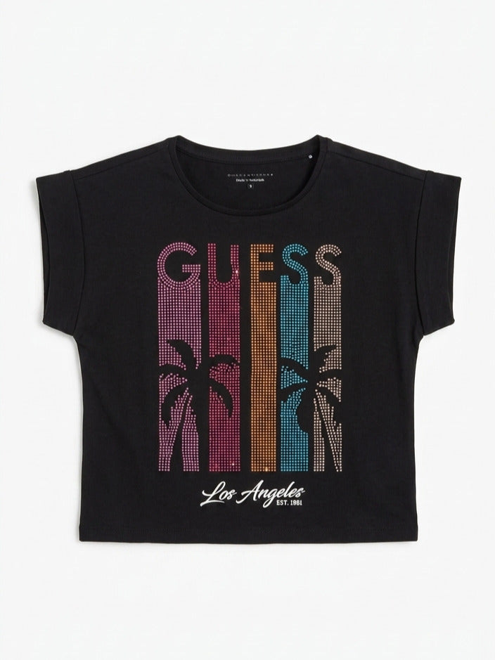 T-shirt con strass J6GI0K6YW4-JBLK GUESS