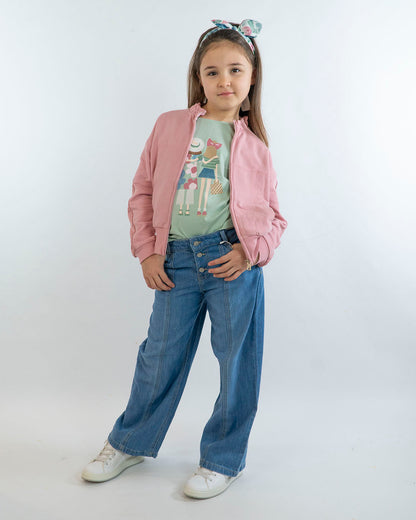 Jeans lungo fluido con bottoni MAYORAL