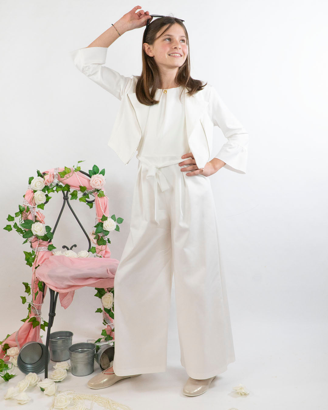 Tuta con fusciacca e catenina nello scollo ELSY – - Main Image