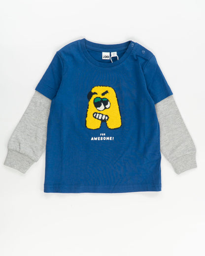 T-shirt con doppia manica ed applicazione I DO