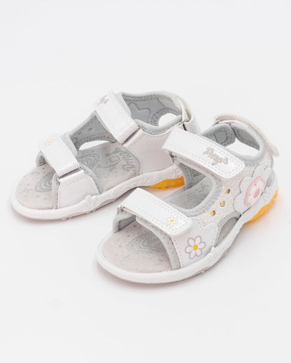 Sandali lurex con luci e margherite PRIMIGI
