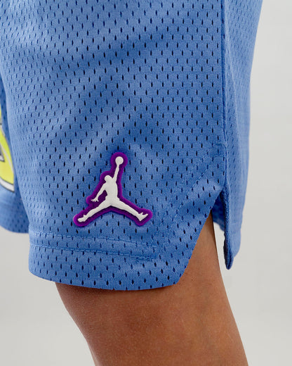 Pantaloncini tipo basket con logo infuocato JORDAN