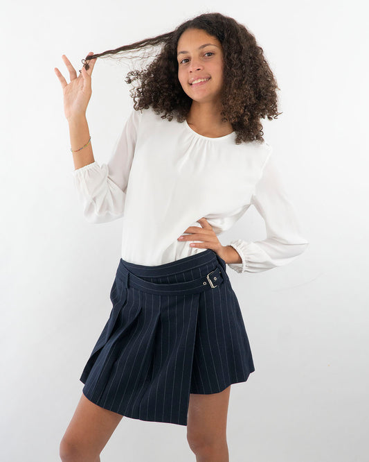 Camicia fluida con bottoncini argento KOCCA