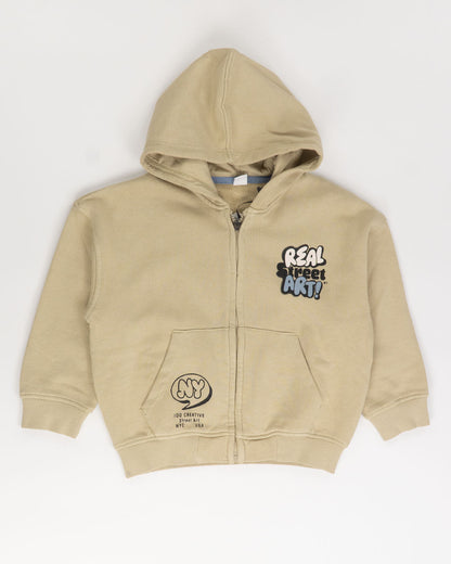 Felpa aperta felpata con scritte I DO