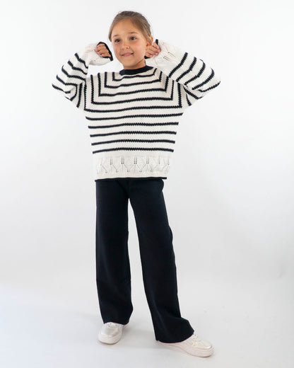 Completo in tricot a righe con pantalone  MAYORAL