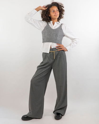 Pantalone largo con cinturina a catena I DO
