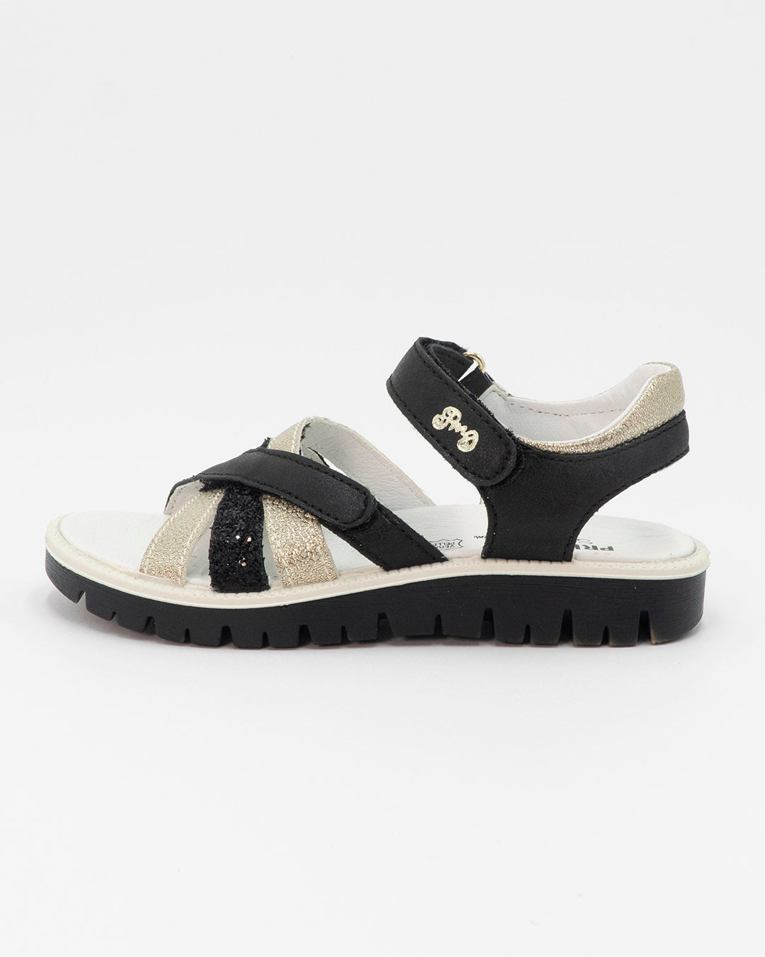 SAndalo con fasce glitterate e strappo