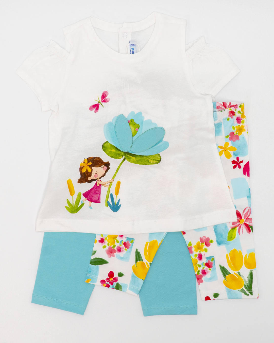Completo fiorato 3 pz. con due leggings MAYORAL