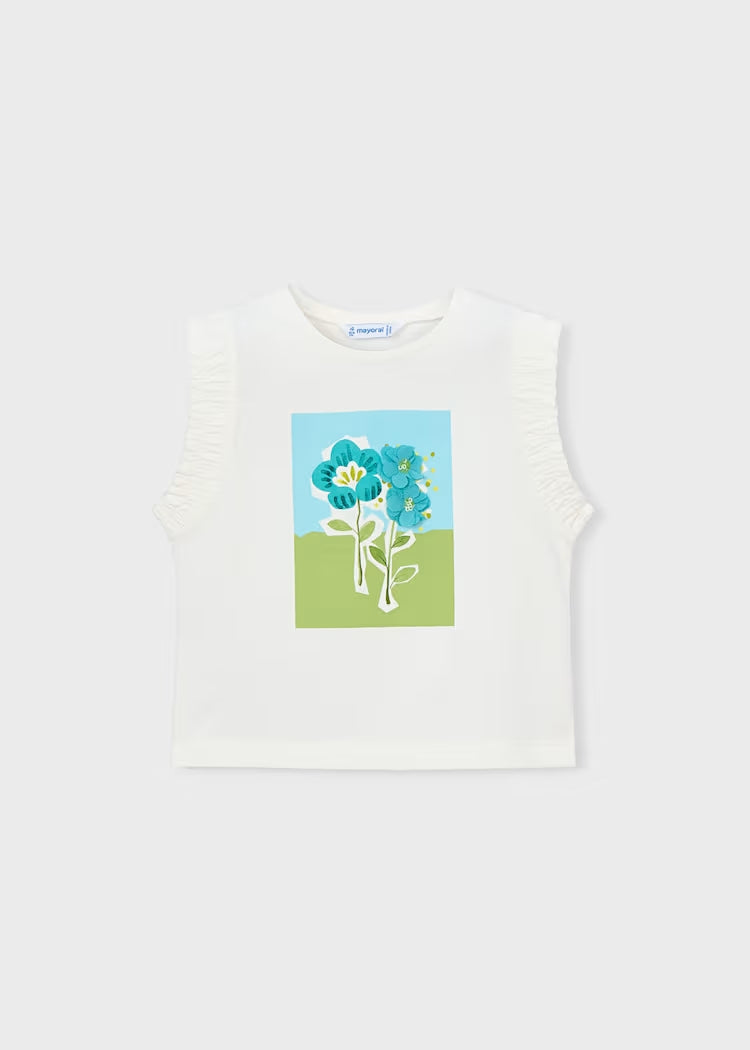 Canotta con fiori e pailettes art.3023-39 MAYORAL