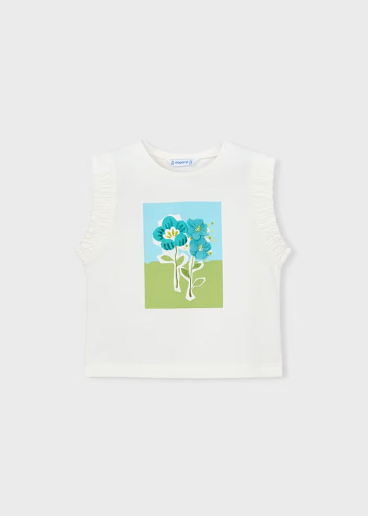 Canotta con fiori e pailettes art.3023-39 MAYORAL