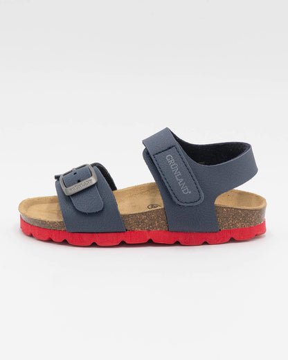 Sandali con suola colorata e strappoGRUNLAND