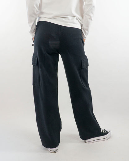 Pantaloni cargo felpati a gamba larga MELBY