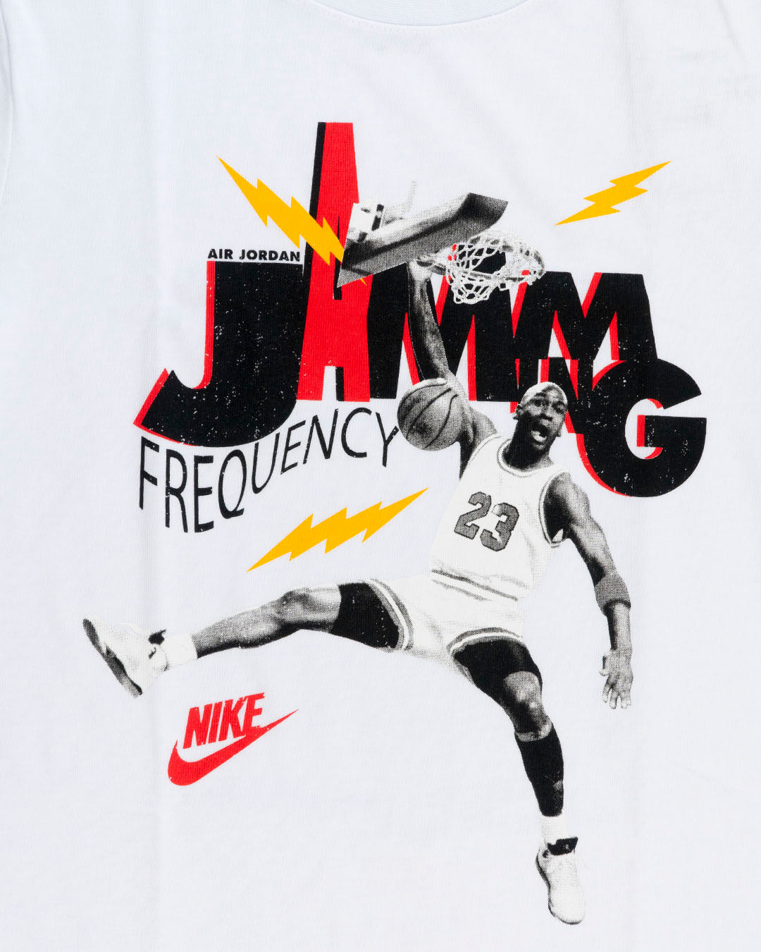 T-shirt con giocatore e fulmini JORDAN