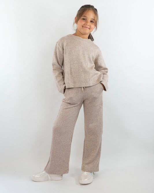 Completo 2 pz. in maglia lurex oro MAYORAL