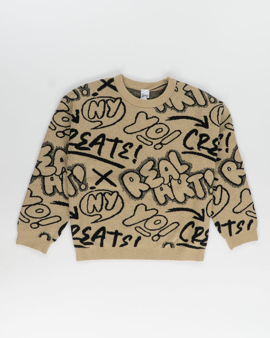 Maglione girocollo con scritte I DO
