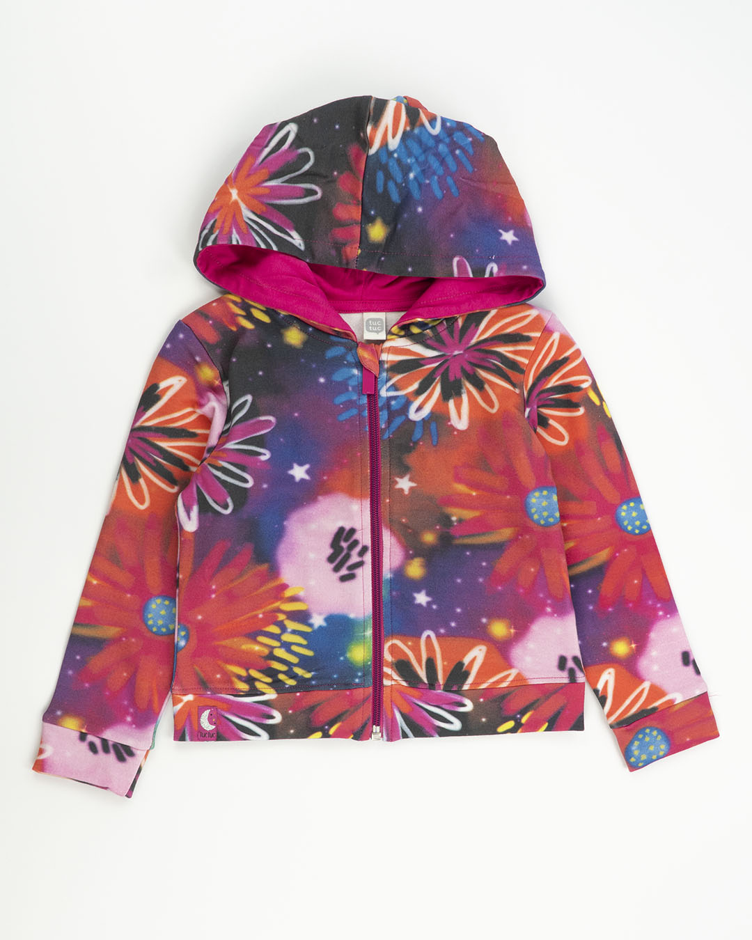 Tuta 2 pz. con zip stampa fiori TUC TUC