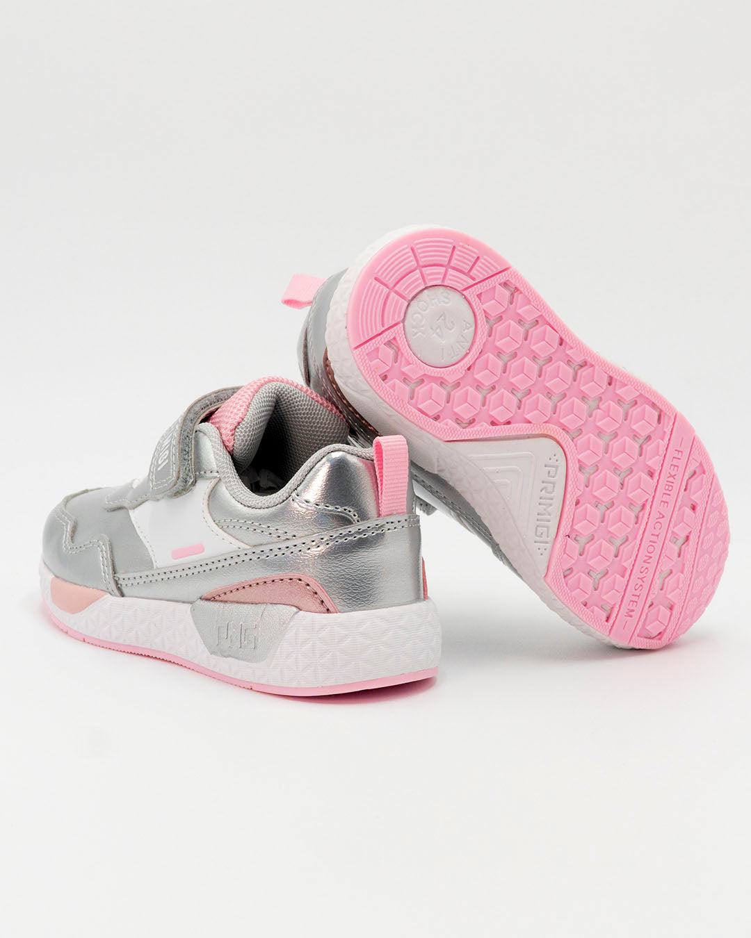 Scarpe in ecopelle argentate con strappo PRIMIGI