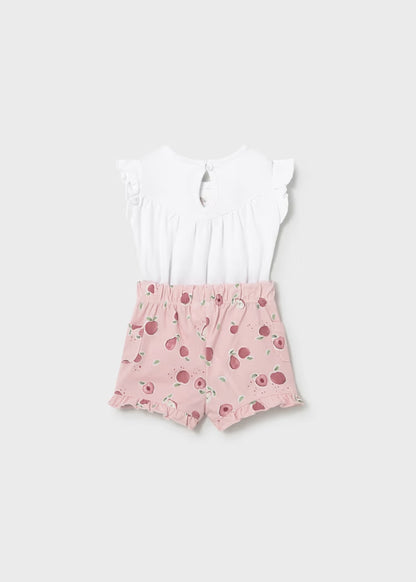 Completo di body ricamato + short MAYORAL