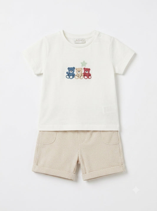 Completo 2 pezzi con pantaloncino rigato MAYORAL