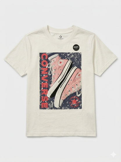 T-shirt con scarpe rosa art.4CJ027-001 CONVERSE