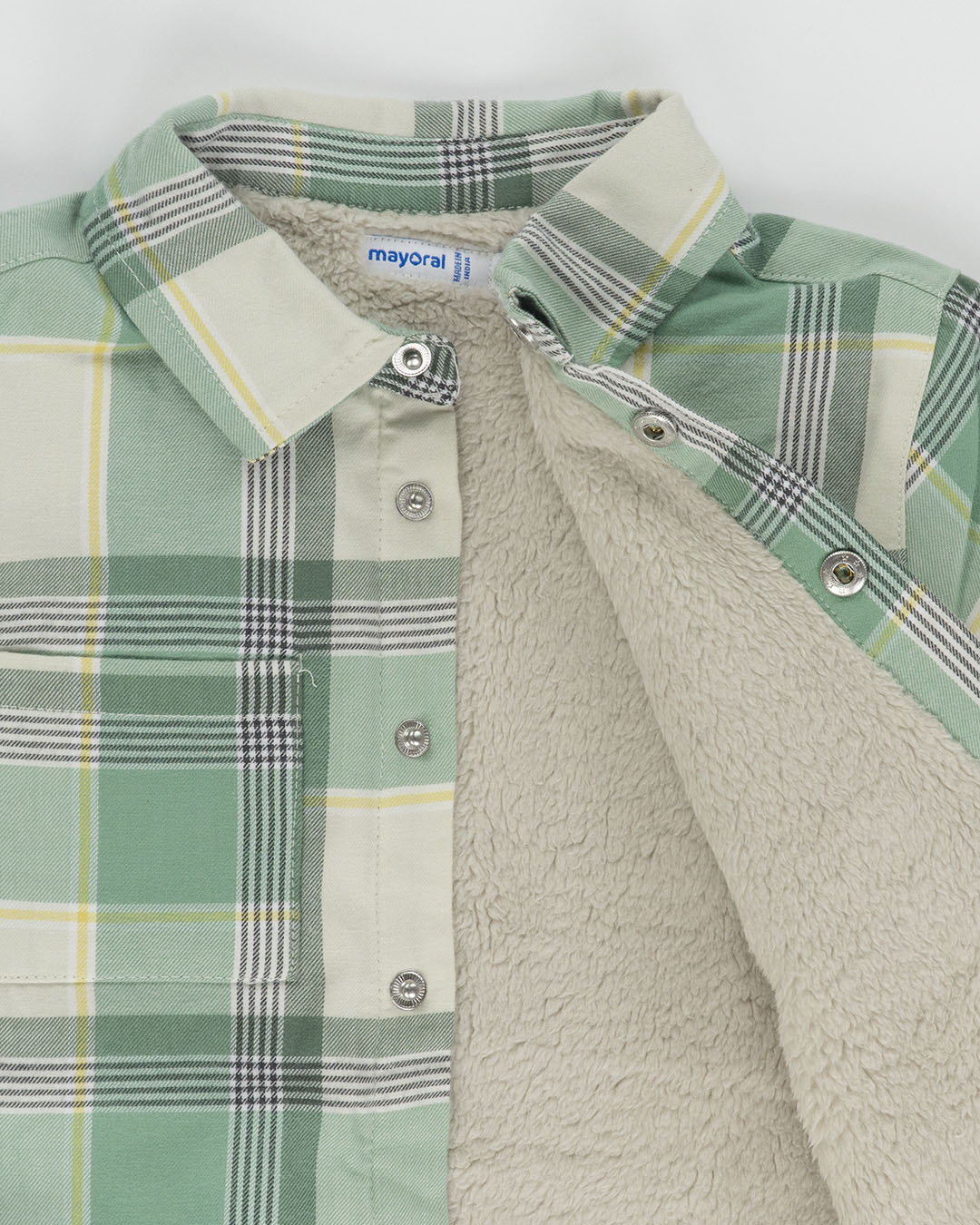 Camicia a quadri foderata in pile MAYORAL