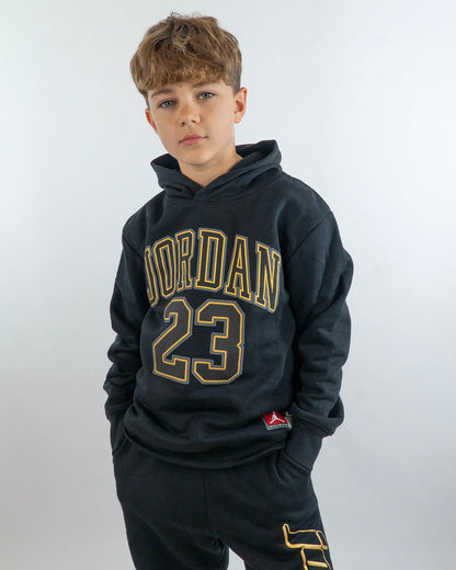 Felpa chiusa felpata con scritta dorata JORDAN