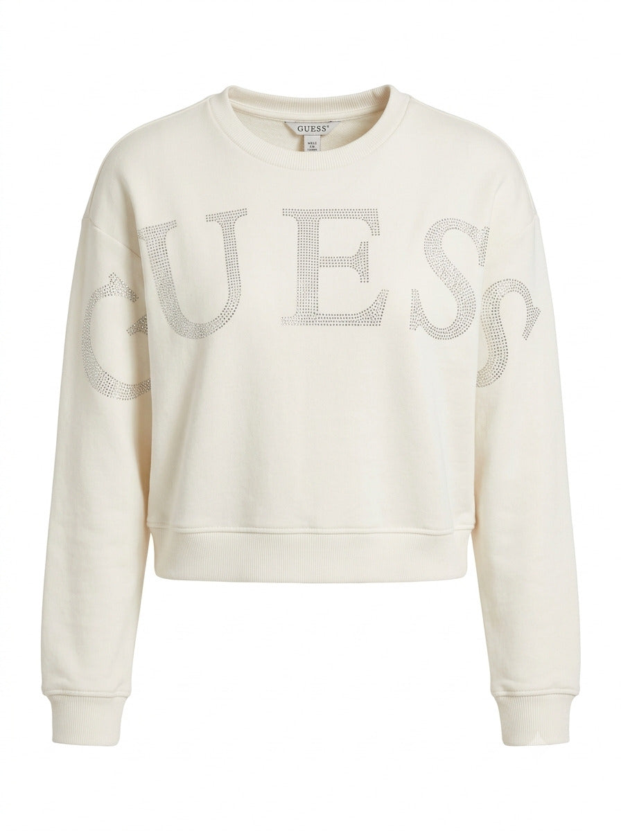 Felpa sgarzata con strass J6RQ10 KAD74-G011 GUESS