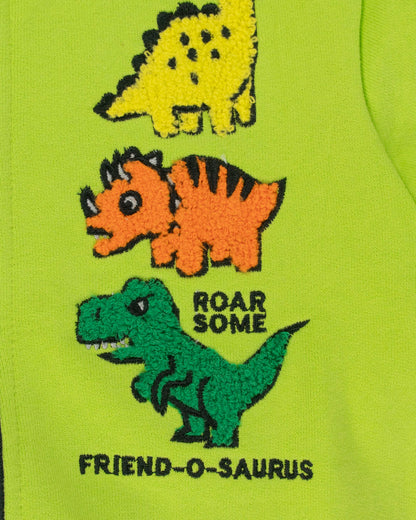 Tuta a peso medio con dinosauri ricamati I DO