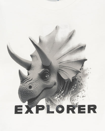 T-shirt manica lunga con triceratopo MAYORAL