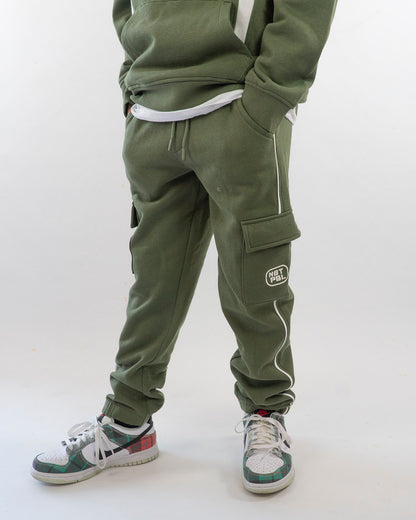 Tuta bicolor felpata con pantaloni cargo I DO