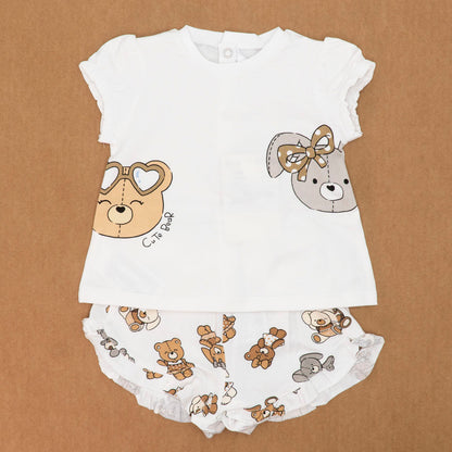 Completo 2 pz. con short stampa animaletti MAYORAL