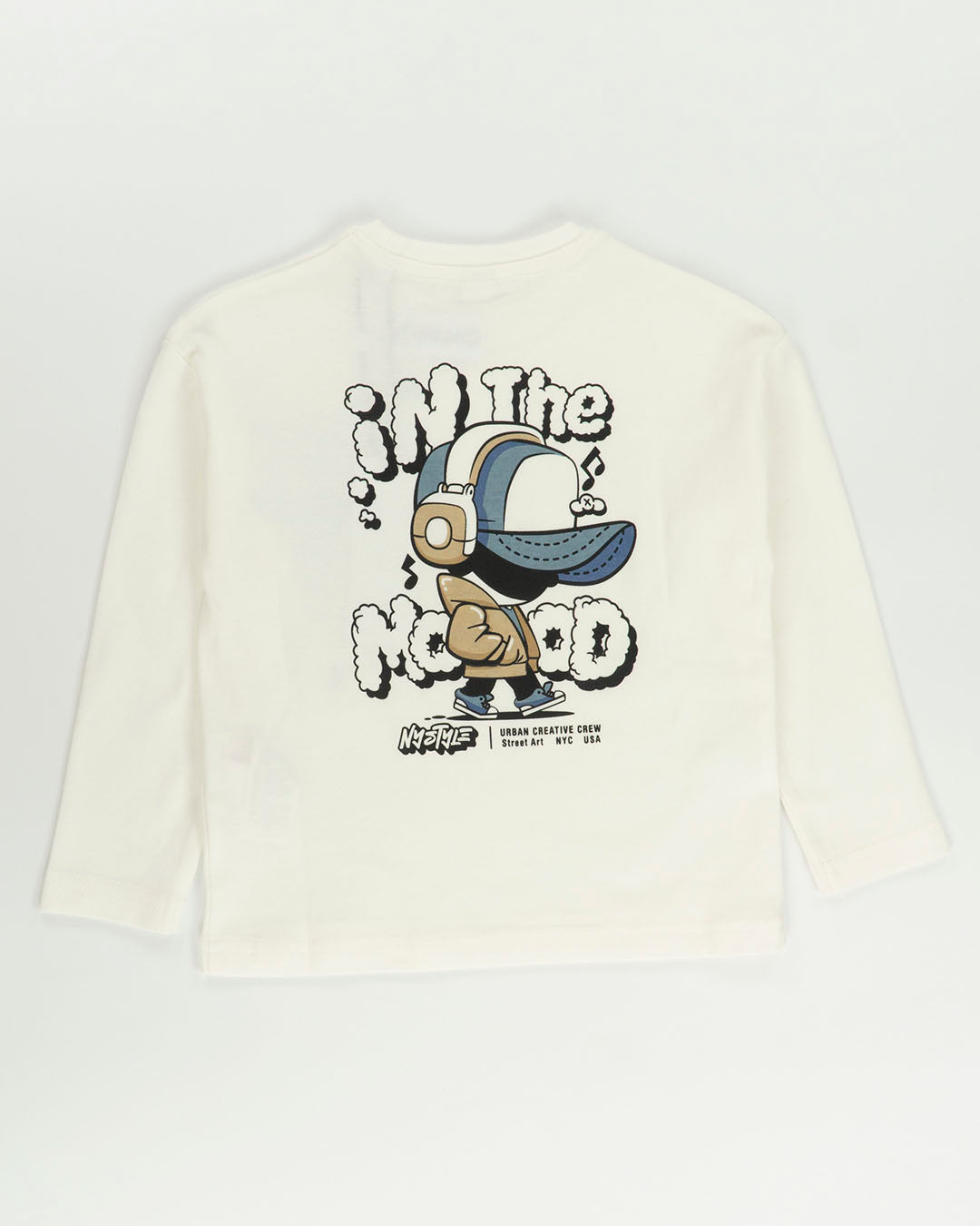 T-shirt manica lunga con bimbo con cuffie I DO