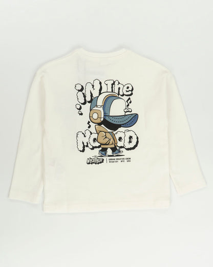 T-shirt manica lunga con bimbo con cuffie I DO