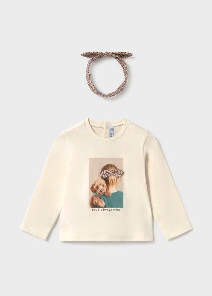 T-shirt con fascetta animalier art.2.003-90MAYORAL