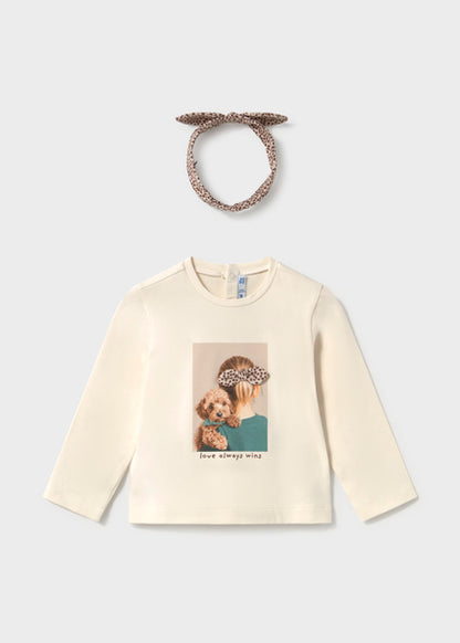 T-shirt con fascetta animalier art.2.003-90MAYORAL
