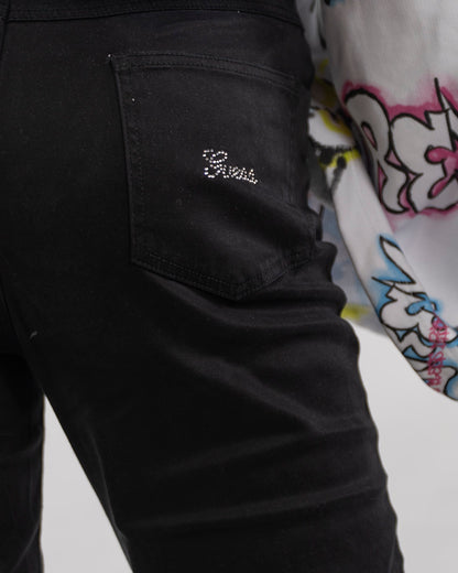 Pantalone tessuto a zampa
