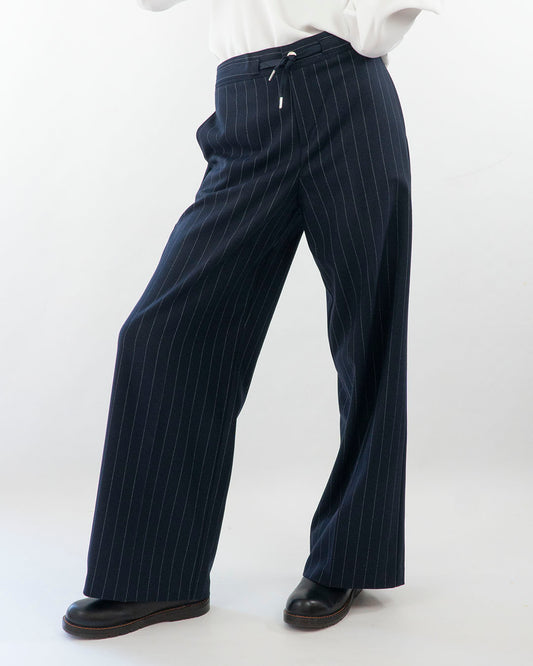 Pantaloni a gamba larga gessati KOCCA