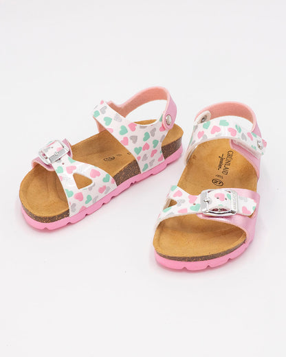 Sandali con cuori e strappo GRUNLAND