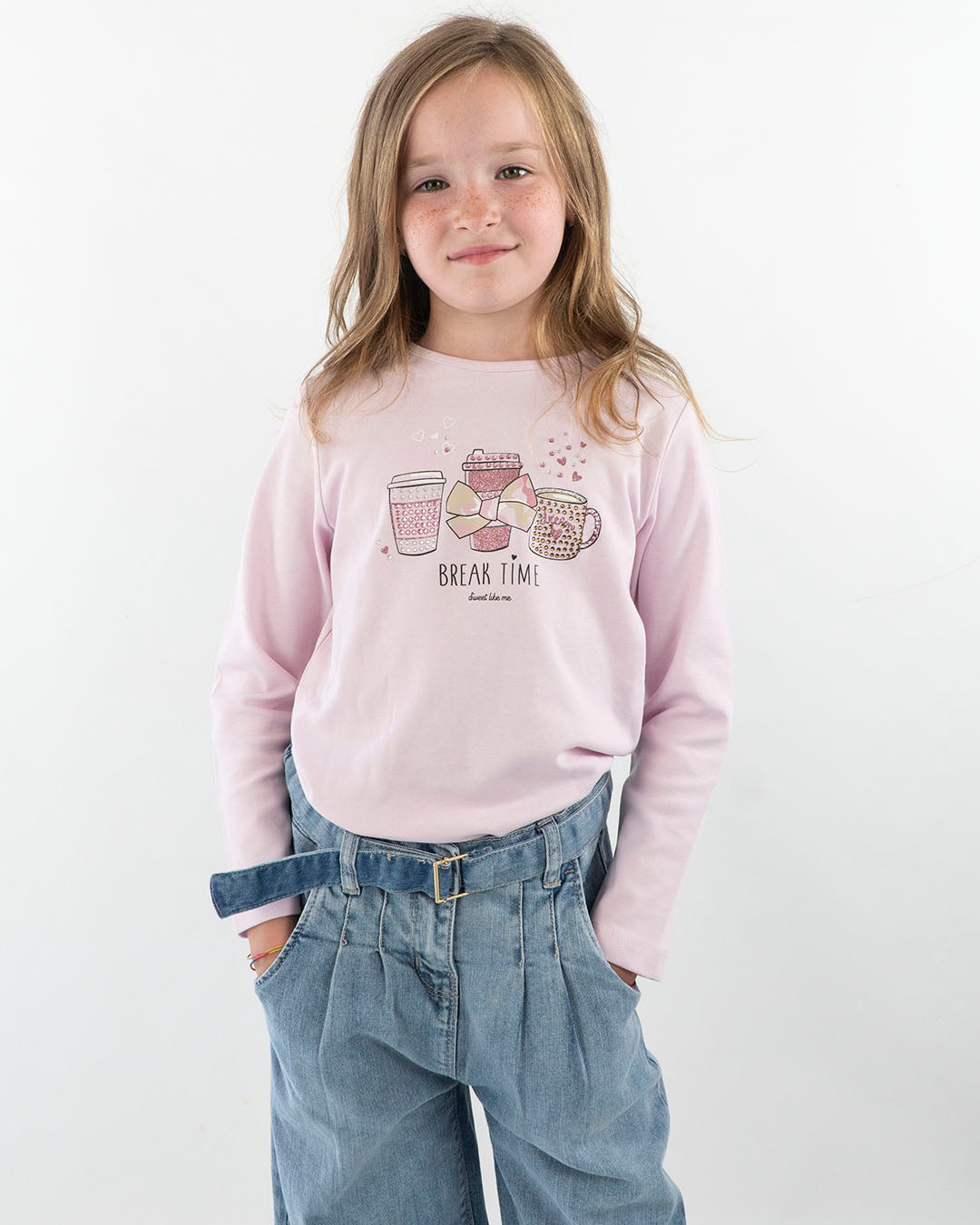 T-shirt manica lunga con tazze glitterate I DO