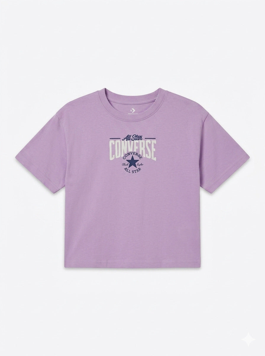T-shirt con logo viola 4CJ064-PF4 CONVERSE