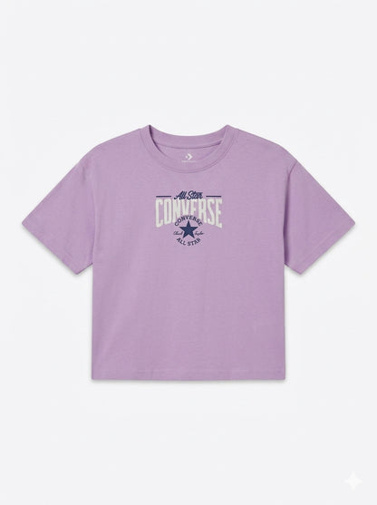 T-shirt con logo viola 4CJ064-PF4 CONVERSE