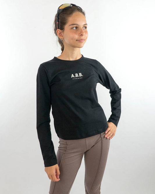 T-shirt manica lunga con piccola scritta I DO