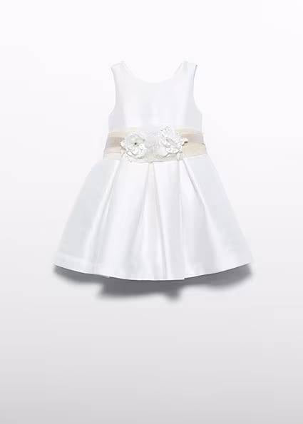 Abito con fusciacca in tulle e fiori ABEL & LULA