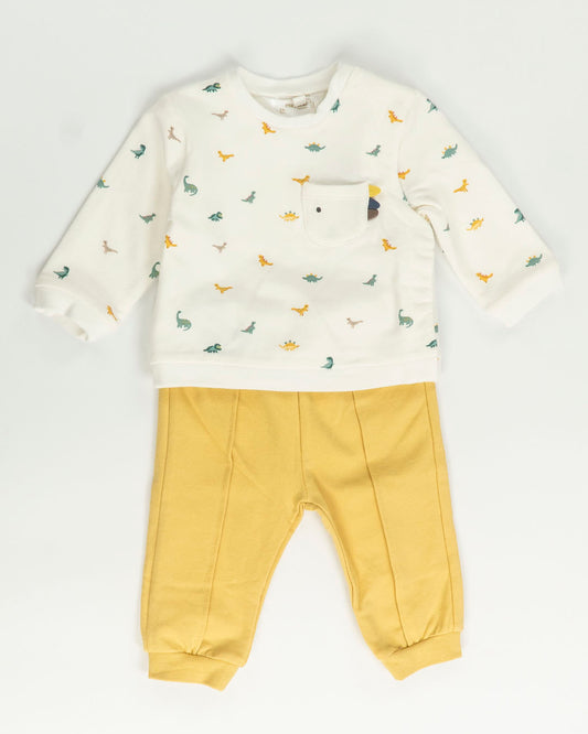 Completo 2 pz. felpato con dinosauri MAYORAL