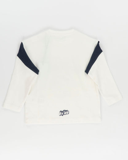 T-shirt con manica bicolor e motrice I DO